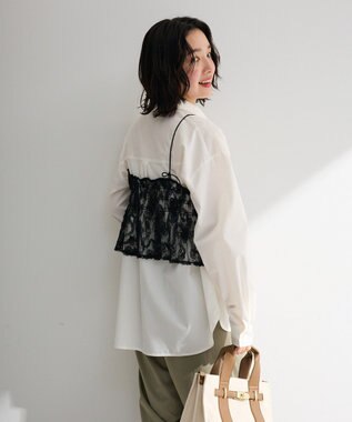 Green Parks ＳＥＴ２点シャツ＋レースビスチェ White