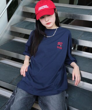 WEGO 【接触冷感/吸水速乾/ユニセックス着用ITEM/SMLサイズ展開】別注BENDAVISクールタッチワンポイントT（SS） ネイビー