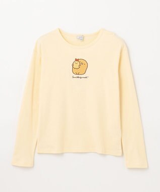 ANY KIDS 【すみっコぐらし】サガラ刺繍 長袖 Tシャツ クリーム×とんかつ