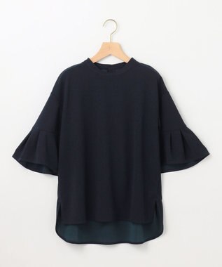 組曲 【UVケア・接触冷感】ライトアムンゼンジャージー袖フレア トップス ネイビー系