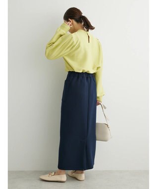 Green Parks リップル袖タックボリュームプルオーバー Yellow