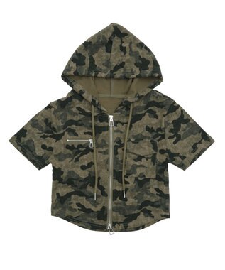 WEGO WジップクロップドSSピチPK 柄1