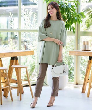 Tiaclasse 【安田美沙子さん着用・新色追加・日本製】すふれ起毛ストレートパンツ モカ