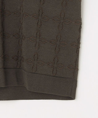 自由区 ジオメトリックアセテート プルオーバー ブラウン