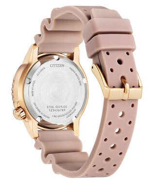 CITIZEN 【ウォームゴールド・ピンクの華やかダイバー】200ｍ潜水用防水 ケース系37mmのボーイズサイズウオッチ ピンク