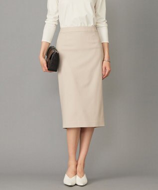 ICB L 【セットアップ対応】ウールストレッチ タイトスカート トープ系