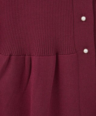 earth music&ecology 【接触冷感】ペプラムニットカーディガン Bordeaux