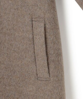 ICB ライトシャギーボンディング ステンカラーコート キャメル系