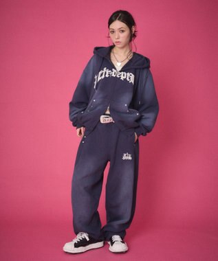 WEGO 【ユニセックス着用ITEM】グラフィックZIPパーカー ネイビー