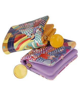 tsumori chisato CARRY カラフルランドスケープ 2つ折り財布 ミニ財布 ラベンダー