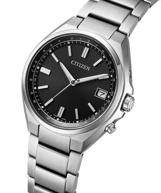 CITIZEN 【ケース径37.5mm】シンプルで使いやすい光発電エコ・ドライブ電波時計 CB1160-55E シルバー