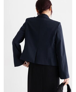 Te chichi フレア袖クロップトテーラードジャケット【AOYAMA FASHION ASSOCIATION × Te chichi】 ネイビー