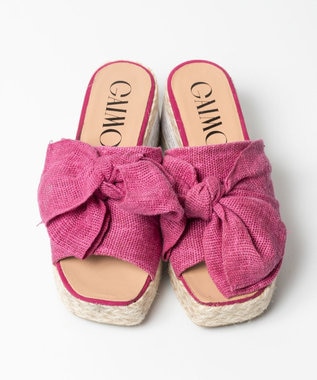 gaimo 【GAIMO/ガイモ】リネンリボン付きジュート厚底サンダル/CELIA-RS ピンク