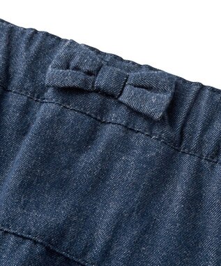 MIKI HOUSE HOT BISCUITS 【80-120cm】 デニム スカート付きパンツ 紺