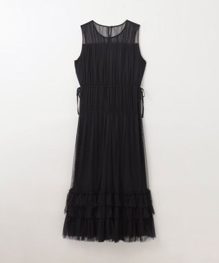 GRACE CONTINENTAL チュールティアードワンピース ブラック