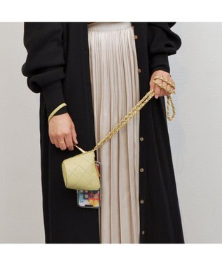 UNBILLION cachecache キルティングポーチ付きスマホストラップセット グリーン