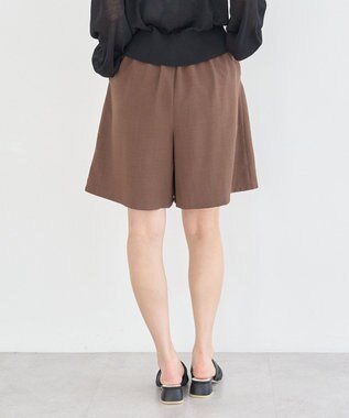 earth music&ecology 【セットアップ対応】ウエストリボンバミューダパンツ Brown