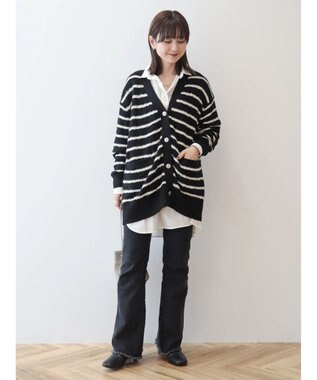 AMERICAN HOLIC モノトーンＶネックニットカーディガン Border