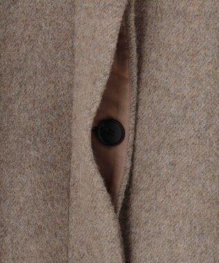 ICB ライトシャギーボンディング ステンカラーコート キャメル系