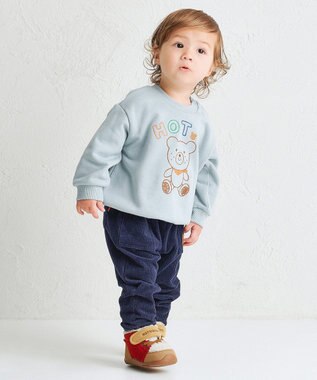 MIKI HOUSE HOT BISCUITS 【80-110cm】【NEW Color Series】裏毛パイル素材 トレーナー ストームブルー