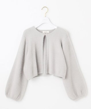 ANY SIS S 【洗える】フェザーボレロ カーディガン ライトグレー