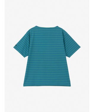 HELLY HANSEN 【速乾・UVカット・抗菌防臭】ショートスリーブ HH マリンボーダーティー ブルージェイ×アクアグリーン