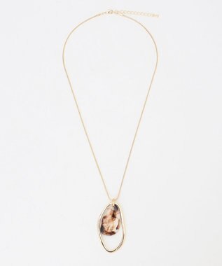 ANY 【WEB限定】オパール風モチーフネックレス ブラウン