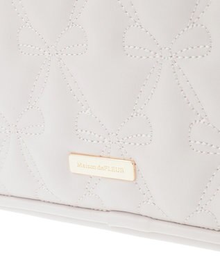 Maison de FLEUR リボンキルティングスクエアポシェット Light Pink