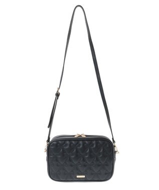 Maison de FLEUR リボンキルティングスクエアポシェット Black