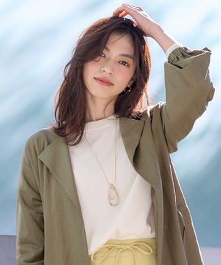 ANY ダブルリングネックレス ゴールド系