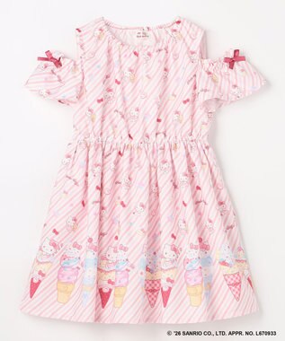 ANY KIDS 【サンリオキャラクターズ×ANY KIDS】2WAY ファンシーワンピース ハローキティ×レッド