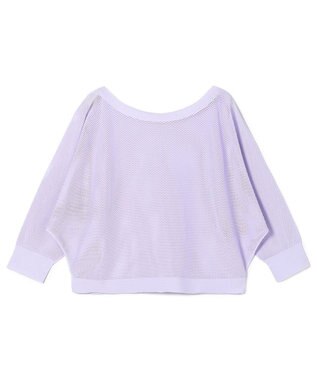 Chacott 【ノーソーイングニット】7分袖メッシュニットTシャツ ライラック
