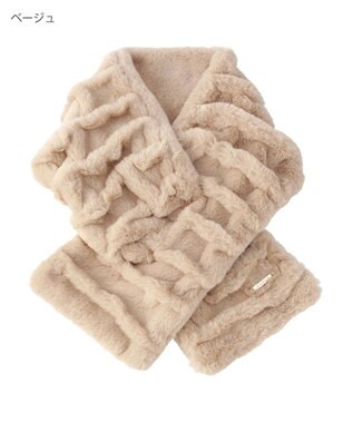 MOONBAT FURLA フェイクファーウェイビーマフラー