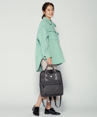 LA BAGAGERIE 10ポケット持ち手付きリュック Lサイズ ダークグレー