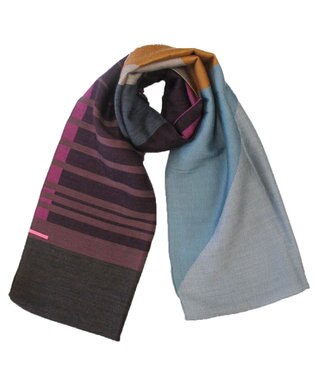 POLS ウールジャカードストール ピンク