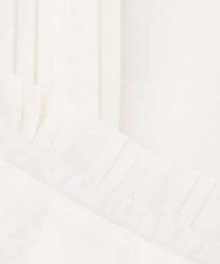 ANY SIS L 【洗える】フロントプリーツシフォンブラウス オフホワイト