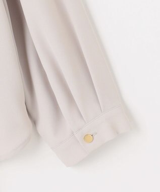 ANY SIS フロントタックバイカラー ブラウス グレージュ×アイボリー