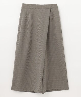 ANY 【ウエストゴム】ラップ風ガウチョパンツ ブラック系5