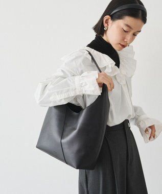 russet スムースレザートートバッグ(CE-1677) Black