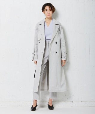 ICB 【洗える】 シンセティックフルニードル Vネックプルオーバー ライラックグレー系