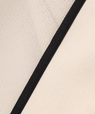 ANY SIS S シアーメッシュ ノーカラージャケット ライトベージュ×ブラック