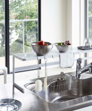 tower 伸縮キッチンサポートラック タワー ホワイト ホワイト