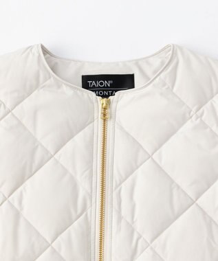 UNFILO 【TAION×UNFILO】キルティングダウン ショート丈ブルゾン アイボリー