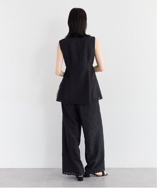 YECCA VECCA 刺繍ワイドパンツ Black