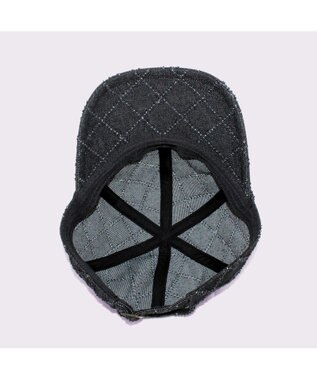 ATRENA 格子デニムＣＡＰ ブラック