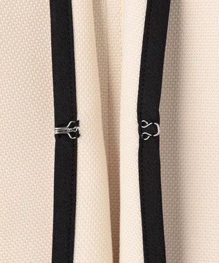 ANY SIS S シアーメッシュ ノーカラージャケット ライトベージュ×ブラック