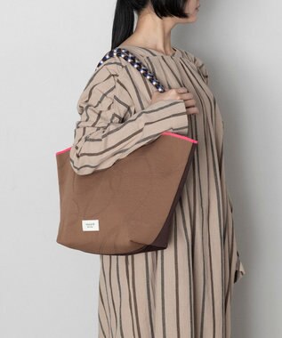 TRICOTE 【軽くて丈夫】バンピーリンクトートバッグ 87BROWN