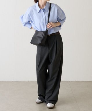 russet 《3/4～価格改定》ソフトレザーシンプルショルダーバッグ(CE-1328-WEB) Black2