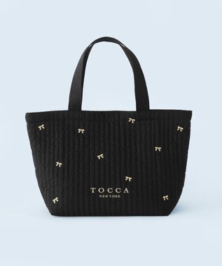 TOCCA 【WEB＆一部店舗限定】【A4サイズ対応】LUCKY SHOWER TOTE トートバッグ ブラック×リボン