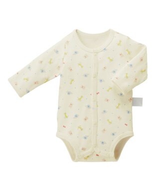 MIKI HOUSE HOT BISCUITS 【70-60cm】 長袖ボディシャツ２枚セット(前開き仕様) マルチ